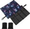 HAOYULUO 2 Stück Outdoor Sitzkissen Faltbar,Sitzkissen Outdoor Thermo,Sitzkissen Wasserdicht mit 2 Aufbewahrungstaschen,Geeignet für Reisen im Freien, Picknick, Wandern usw. (Schwarz + Blau)