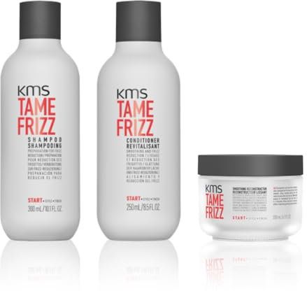 KMS Anti-Frizz-Pflegeroutine mit Shampoo, Conditioner & Haarmaske. Für unruhiges Haar, Gegen Frizz