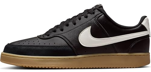 Nike Court Vision Low Herrenschuh, Schwarz/Gum Light Brown/Sail, IB2998-004, 42 EU (8.5 US)