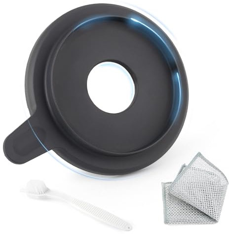 TGHongKy Couvercle de Bol avec Joint pour Vorwerk Thermomix TM5/TM6 Couvercle de Bol Mélangeur pour Thermomix TM5 Couvercle avec Joint en Caoutchouc avec Brosse,Torchon XX