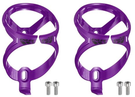 sourcing map 2pcs Bicycle Water Bottle Holder Ultra Lightweight Universal Bike Bottle Cages Cycling Cup Holder for MTB Road Gravel, Purple