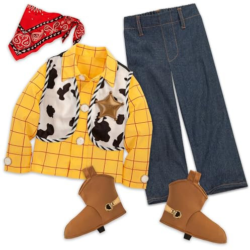 Disney Store Official - Toy Story - Sheriff Woody - Kostüm - Cowboy-Outfit für Kostümpartys, Halloween und Rollenspiele, 7-8 Jahre