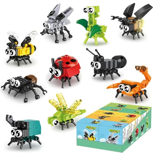Insekten Tier Bausteine Bausätze, 240 Stück Partei Favors Spinnen Modell Spielzeug, STEM Tiere Insekt & Reptilien Klemmbausteine, Ideen Geschenke für Kinder Jungen Mädchen und Naturliebhaber(6038)