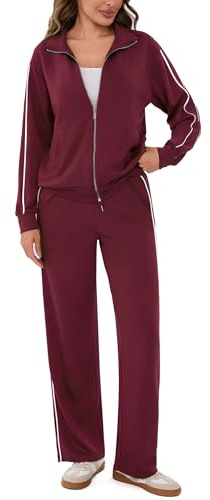 Terecey Trainingsanzug Damen Sportanzug Mit Taschen Und Kordelzug