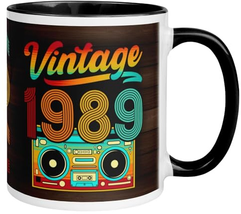 1989 Geburtstag Mann Frau | Vintage – 37 Jahre Geschenk | Jahrgang Tasse | Lustige Geschenktasse zum 37. Geburtstag | Geburtstagsdeko für Männer und Frauen zum 37ten | Made in Germany