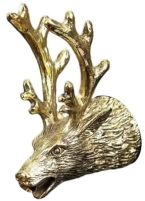 Wzxksoac Sacred Deer Head Wine Pourer Whiskey Wild Grid Red Wine Wine Mouth Auspicious Meaning Home Bar Tools Crafts Gift A