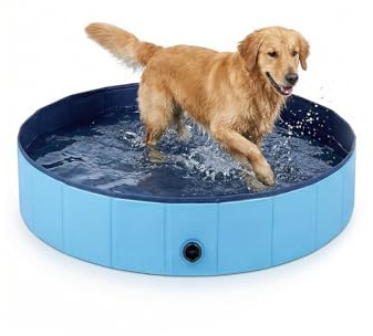 Dog Swimming Pool Foldable, PVC&Non-Slip,Sturdy and Durable,Kid Paddling Pool for Indoors, Outdoors,Garden,Patio,Bathroom,120 x 30 cm