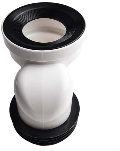 Toilet Waste Connector PVC Pan Connector Straight Offset 20mm 50mm 100mm Eccentric Toilet Nozzle With Rubber Seal Bathroom Drain Pipe Fitting
