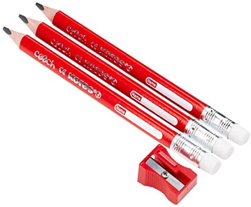Kores BB92533 Bleistift COACH, dreieckig, Härtegrad: 2 HB, 3er Pack