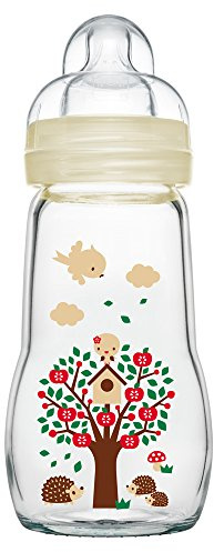 MAM Feel Good Glass Baby Bottle, Neutral 2+ months