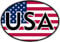 Akachafactory Aufkleber Sticker Auto, Motorrad, oval, Design: usa-Flagge amerique Platzset