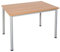 Schreibtisch Verschiedene Größen und Farben, Konferenztisch graues Metallgestell, Stabiler Besprechungstisch Arbeitstisch, Bürotisch hauseigene Fertigung (B: 120 cm x T: 80 cm, Buche)