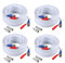 SANNCE 30m/90ft Câble de Video DC Power HD/AHD/TVI Préfabriqué Tout-en-Un BNC Vidéo 4pcs pour CCTV Caméra DVR Système de Sécurité Surveillance Enregistreur (Blanc)