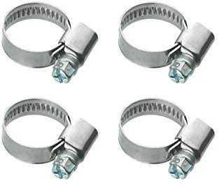 Cornat Schlauchschelle - Ø 12 - 20 mm Spannweite - 9 mm Bandbreite - 4 Stück im Set - Aus rostfreiem Edelstahl / Schlauchklemme / Schlauchbefestigung / T308301