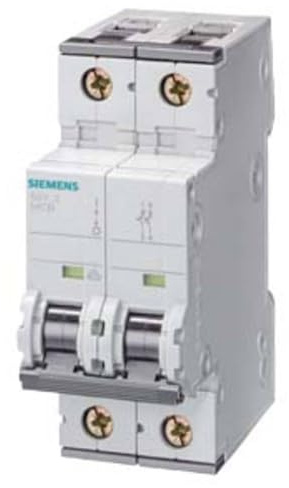 Siemens 5SY45047 Supplementary Protector, UL 1077 Rated, 1 Pole Breaker + Neutral, 4 Ampere Maximum, Tripping Characteristic C