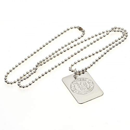 Chelsea F.C. Silver Plated Dog Tag & Chain