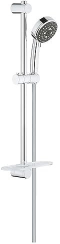 Grohe Vitalio Comfort 100 Set Asta Doccia a 3 Getti, con vassoio per asta doccia, Installazione veloce, 26096000