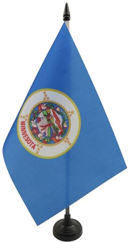 AZ FLAG - Tischflagge Minnesota - 21x14 cm - Bundesstaat Minnesota Tischfahne 14 x 21 Cm - Flaggen