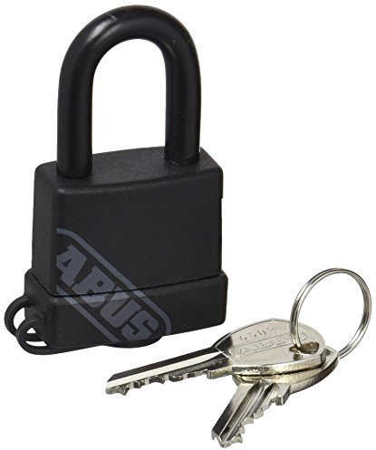 ABUS 541926 – 70/35 _ negro _ ka6302 Vorhängeschloss aus Messing mit Vinylbeschichtung Schwarz 35 mm mit identischen Schlüsseln