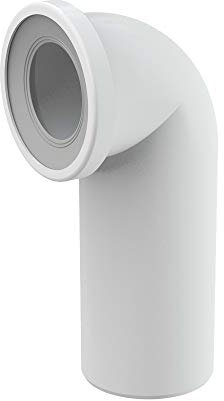 WC-Anschluß Bogen 90 Grad Abfluß weiß weiss WC-Abfluß Abflussrohr WC Verbindung für Toilette