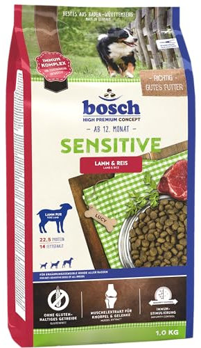 bosch HPC Sensitive Lamm & Reis | Hundetrockenfutter für ernährungssensible Hunde aller Rassen | 1 x 1 kg