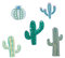 Kikkerland PA005 Iron on Patch Cactus Set of 5