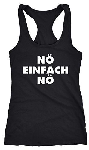 MoonWorks witziges Damen Tanktop Tank Top Nö einfach Nö Fun Shirt lusitg Spruch Racerback