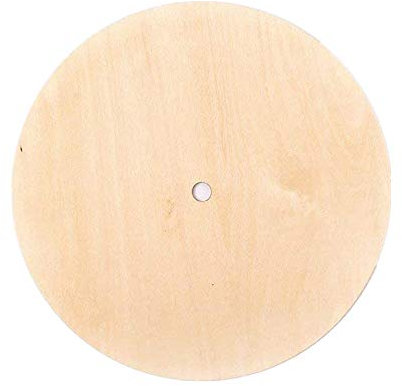 Raylinedo® 2 Stück 20 cm unlackierte Bastel-Kreis aus Holz große Uhrformen Holz Handwerk Tags Natur Blanko mit 1 cm Loch