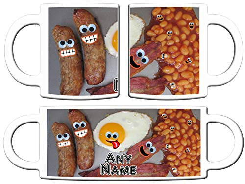 Personalised Fry UP Faces Print Ceramic 11oz Mug Tea Coffee