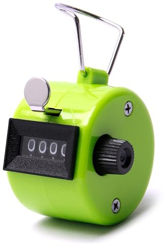 Othmro Compteur manuel mécanique à 4 chiffres, compteur de tours de champ, compteur à main pour sport, stade, comptage des numéros, entraîneur et autres événements