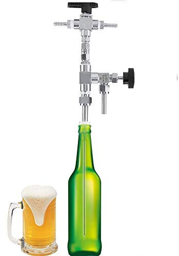 Regun Llenadora de Botellas de Cerveza, llenadora de contrapresión de Acero Inoxidable 304, Kit de elaboración de Cerveza casera de CO2, para Uso doméstico o Profesional de Bricolaje, Cerveza y Vino