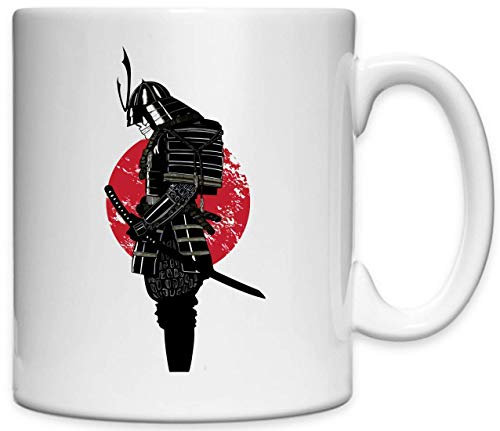 Dark Armoured Samurai Setting Sun Style Bedruckte Keramikbecher Tasse