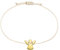 Selfmade Jewelry Armband Damen Gold Schutzengel Handgemachtes Makramee Armbändchen mit Engelchen Größenverstellbar Inkl. Geschenk-Verpackung (Gold - Beige)