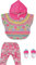 BABY born Deluxe Trendy Poncho 43 cm - Puppenkleidung für 43 cm Puppen mit Poncho, Hose und Schuhen, 830161, Zapf Creation