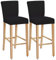 SHILV. HOME Stretch Abnehmbare Waschbare Esszimmerstuhlbezüge, Barhockerbezüge, Barhocker Stuhlbezüge Pub Counter Sitzbezug (Schwarz,Set of 2)