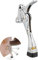 HOME&I Easy Pedal Kick Down Door Stop Stopper Easy Step Door Kick Doorstop,Premium Quality,Height-Adjustable Rubber Foot,4 Inch (Chrome, 4 Inch x 1 Pack)