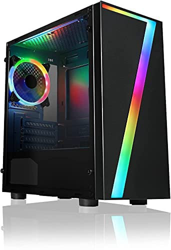 Fast Gaming PC Computer Bundle Intel Core i5 16GB 1TB 256GB SSD Win10 GT710 WiFi Seven MATX RGB PC Gaming Case USB 3.0 (16GB + 1TB)