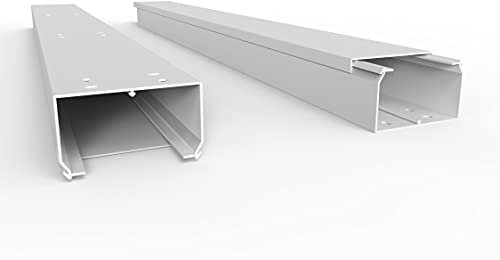 Kabelkanal Pro mit Bodenlochung, Kabelschacht 10m 100x60mm - 10x1m, White - Weiß