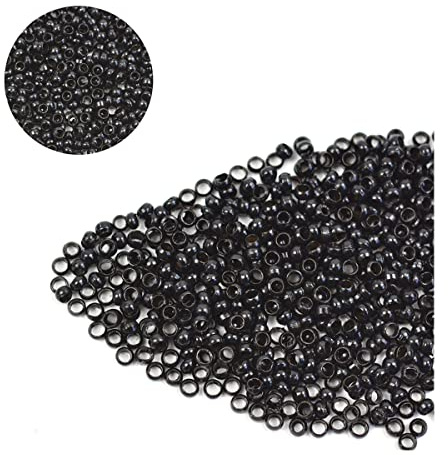 2.5mm Kupfer Nano Ringe Micro Links Ringe Haarperlen für Haarverlängerungen Federverlängerung (1000 Stück Schwarz)