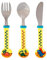 Zawadi Dinosaur Children's Kids 3pcs Stainless Steel Cutlery Utensil Set, Knife Fork Spoon