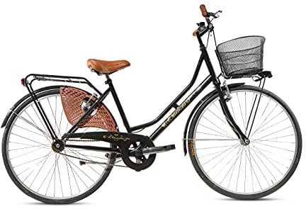 MADICKS Damen Hollandrad Cityrad Gr. 26 Vintage Retro Citybike mit Korb schwarz