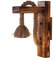 Partenopea® Applique lampada da parete in legno e corda di canapa per lampadina led E27 max 60w Stile Rustico Country Retrò di Universo (Senza Lampada)