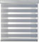 Estores Noche y Día Premium con Galería Cuadrada y cadeneta en Aluminio Máxima Calidad, Estores enrollables con Doble Tejido, Estor Noche y Dia | Plata 100cm x 250cm