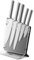 Tower T851037 5 Piece Stainless Steel Kitchen Knife Set with Acrylic Stand