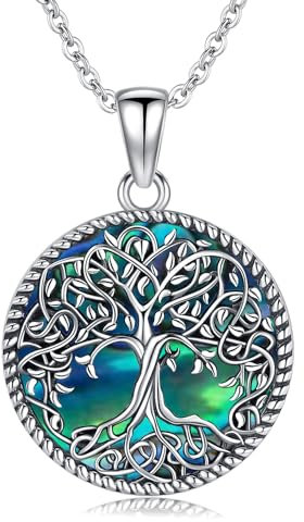 Odinstone Collier Arbre de Vie Argent Sterling 925 Pendentif Arbre Celtique Famille Bijoux pour Femme Cadeaux pour Maman Filles Bijoux Mères