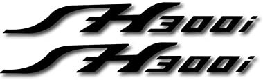 FEMEIN Adesivi Moto per Honda Sh 300i Sh300 I I SH300i Ruota di Bicicletta Riflettente Adesivo Impermeabile Serbatoio Casco Logo Decalcomanie (Color : Black Non-Reflective)