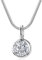 Materia Kette Damen Silber 925 mit Anhänger Stein rund KA-222-K22-45cm