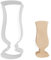 Hurricane Cocktail Glass Cookie Cutter - 3 Sizes