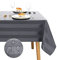 JIUZHEN Tischdecke Grau Gestreift Tischdecke Abwaschbar Tischdecken Wasserabweisenden mit Lotuseffekt Tischdecke Outdoor Gartentischdecke Eckig 130 x 220 cm