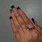 TMUT 24pcs French False Nails Black Tip Stick on Nails Square Press on Nails Removable Glue-on Nails Full Cover Fake Nails Women Girls Nail Art Accessories, Variety Pack